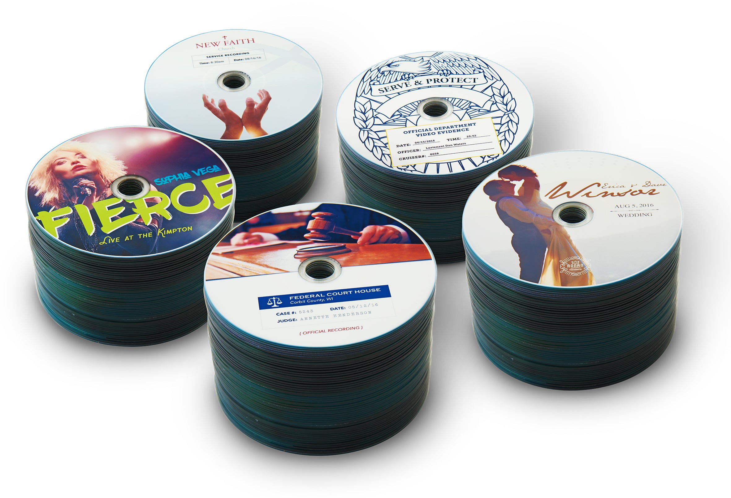 דיסקים מודפסים CDR/DVD